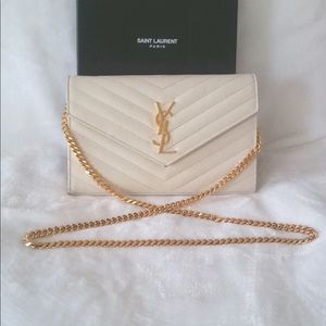 ❌SOLD❌ Saint Laurent - leather chain wallet